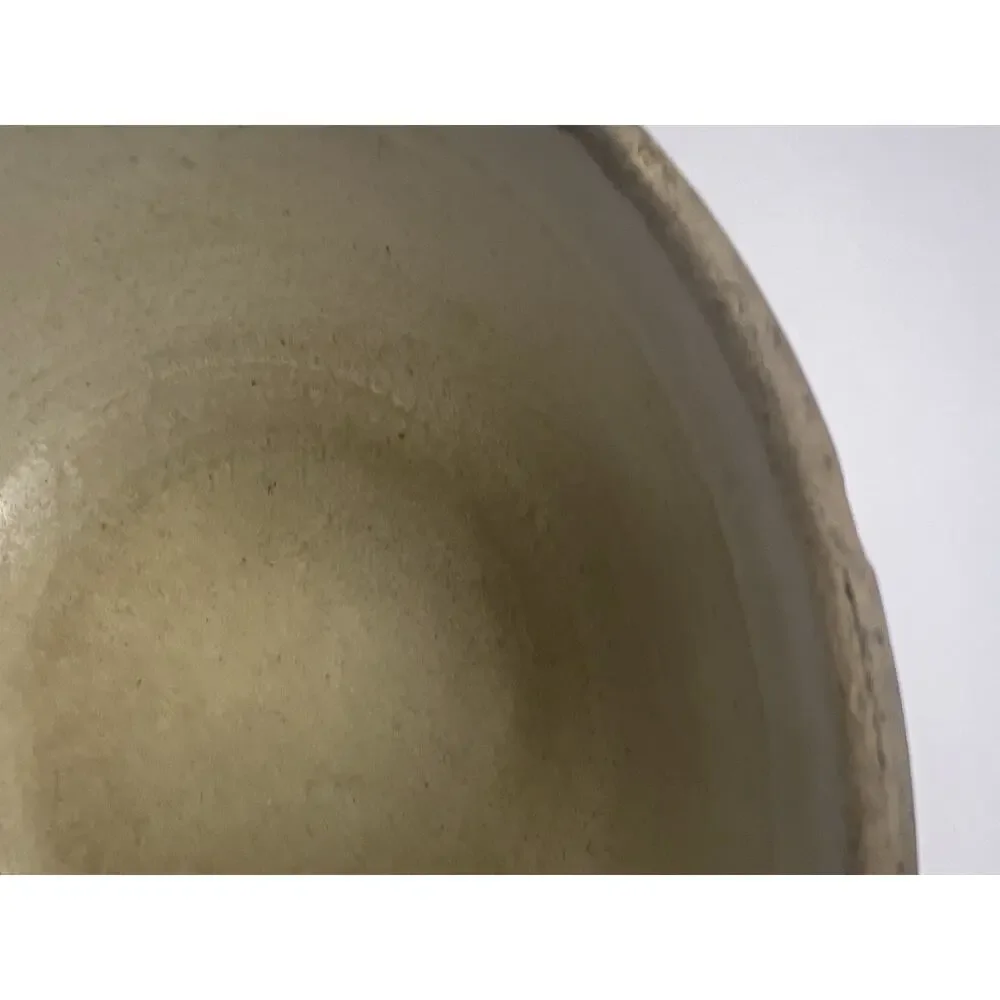 Antique Stoneware Bowl Large 10 1/2” Diameter Dough Bowl Mixing Crock Pot